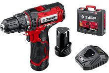 Дрель-шуруповерт аккумуляторная ЗУБР 12В, 2 АКБ (2Ач), в кейсе, дрель-шуруповерт. ДШЛ-125-22 картинка